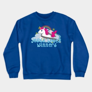 Jesus Loves Winners Crewneck Sweatshirt